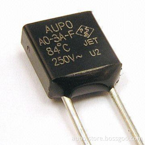 Radial Type Thermal Cutoffs with 2A Rated Current, 250V Voltage and 84°C Temperature